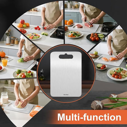 Cutting Board, Cutting Boards For Kitchen, Food-Grade Stainless Cutting Board, Non-Toxic & Non-Slip, Dishwasher Safe, Set of 3