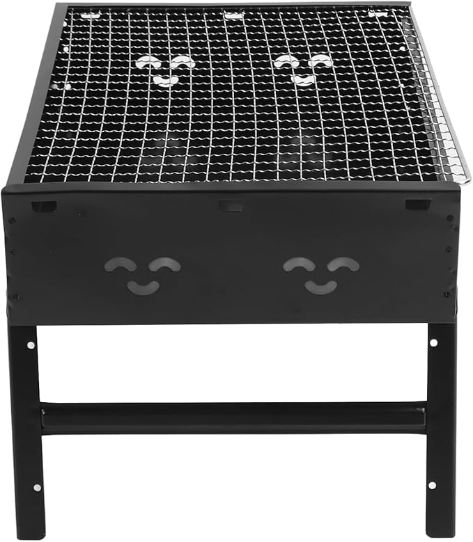 Outdoor Stainless Steel Charcoal Grill, Portable Foldable BBQ Tool for Camping, Picnics
