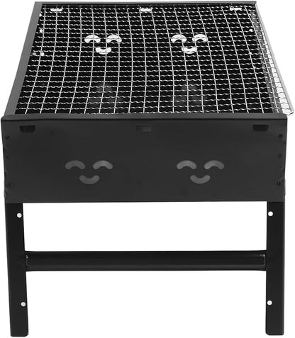 Outdoor Stainless Steel Charcoal Grill, Portable Foldable BBQ Tool for Camping, Picnics