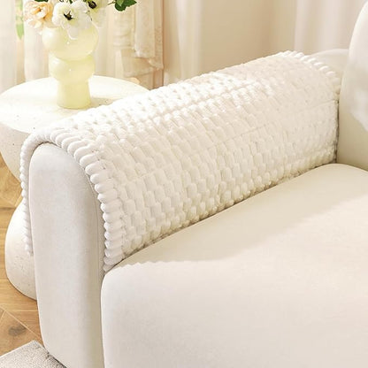 OstepDecor Couch Cover for Dogs, Washable Non Slip Sofa Cover for Pets | Soft Couch Covers for Sofa, Loveseat and Sectional, Furniture Protector Against Pet Hair & Dirt (20" x 24", White)