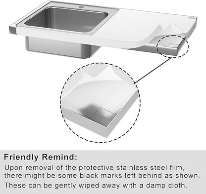 GDLF Outdoor Grill Table with Sink,Metal Grill Cart, Outdoor Kitchen Island with Stainless Steel Sink,L57*W21.65