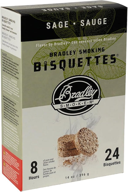 Bradley Smoker BTSG24 Sage & Maple Flavor Banquettes (24 Pack), Brown