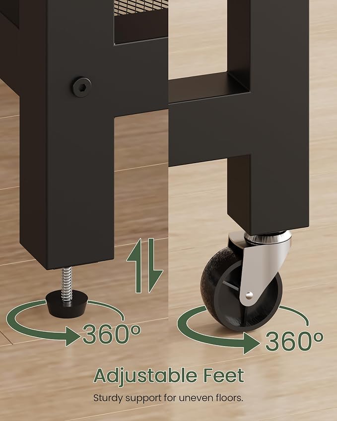 CHOEZON Kitchen Island with Power Outlet, Kitchen Island Table with Folding Top, Stationary Storage Islands, Coffee Bar with Outlets and USB Ports, for Dining Room, Living Room, Greige TZD01UBG