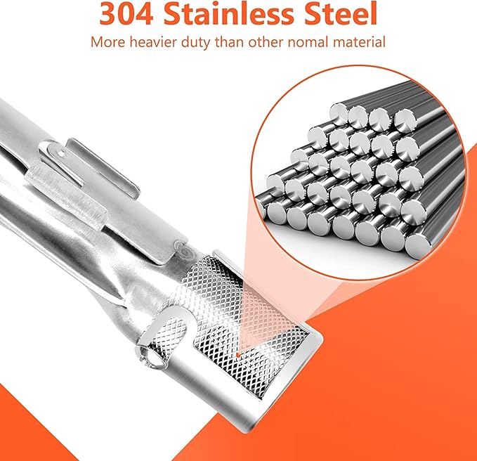 QuliMetal Grill Parts for Weber Genesis 330 – SUS304 Grill Burners for Weber Genesis E310, E320, E330, S310, S320, S330 (2011-2016), Front Control Knob Gas Grills Replace Weber 62762, 4-Pack