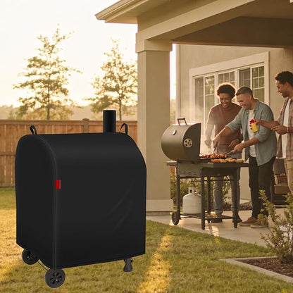 Outdoor Grill Cover Fits Royal Gourmet CD1824EN/CD1824EC Charcoal Grill, Waterproof 600D Heavy Duty Barrel Grill Cover, Fade Resistant & Rip-Proof BBQ Grill Covers for CD Series.