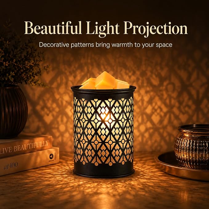 Wax Melt Warmer Metal Wax Warmer for Scented Wax Candle Wax Burner | Electirc Wax Melt Warmer Candle Melter as Gifts for Moms Grandma Women Girls (Diamond)