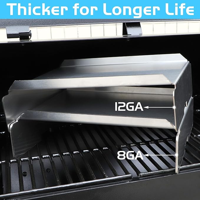 Heat Diffuser for Pit Boss, 8GA Flame Tamer for Pit Boss Heat Diffuser Deflector Baffle Pellet Smoker Grill Replacement Parts Pitboss Grilling Accessory
