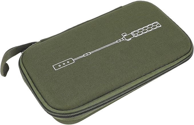 Dan&Dre EVA Shockproof Portable Camping Grill Flashlight Box/Cover with Large Capacity, Fixing Strap, Lightweight for Outdoor Activities, Camping, BBQ, Hiking (Army Green)