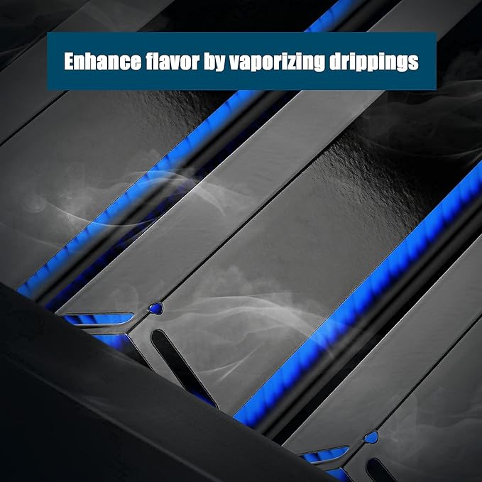 for Smoke Hollow grill parts, Smoke Hollow PS9900 PS9500 6500 6800 SH5000 SH9916 Grill parts, 16 1/2 Inch Porcelain Steel Heat Plate Shield Stainless Steel Pipe Burners 3 Packs