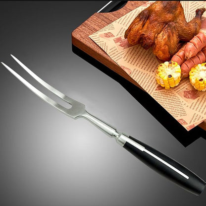 Carving Fork, Meat Fork, 12 Inch Cooking Fork, Stainless Steel BBQ Fork, Long Metal Chef Pro Kitchen Forks for Barbecue, Serving, Cooking, Grilling, Roasting