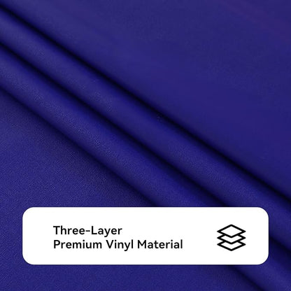 Romanstile 100% Waterproof PVC Tablecloth, Rectangle Oil Spill Proof Stain Resistant Vinyl Table Cloth, Wipe Clean Plastic Table Covers for Kitchen/Dining/Parties - 54 x 78 Inch, Royal Blue