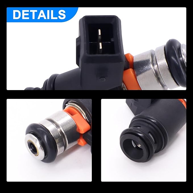 HiSport IWP022 6PCS Fuel Injectors 5 Holes Compatible with Volkswagen EuroVan 1997 1999 2000 V6 2.8L Compatible with Volkswagen Golf Jetta 1999-2001 V6 2.8L 021906031D
