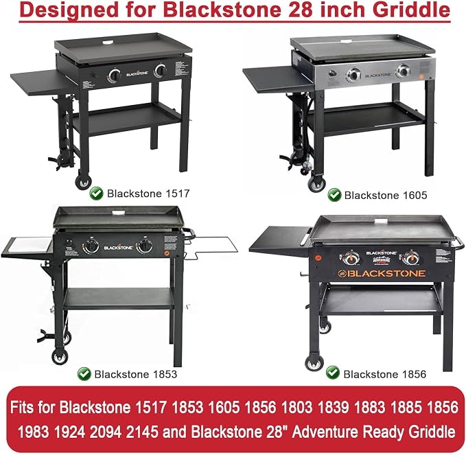 Upgrade Hinged Lid for Blackstone 28 Inch Griddle 2 Burner Griddle Grill | for Blackstone 1517 1605 1853 1856 1839 1883 1924 2145, Hard Griddle Cover for Blackstone 28" Griddle