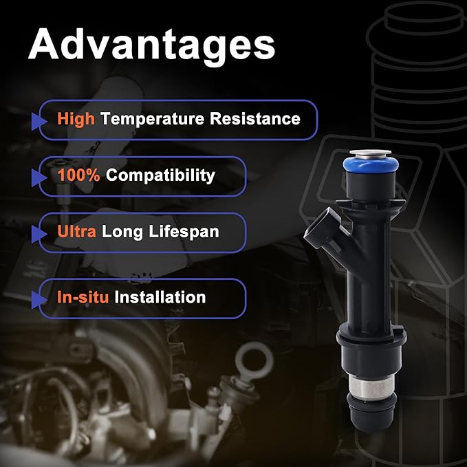 HiSport 12571863 Fuel Injectors Compatible with Chevy Cavalier 2.2 L 2003-2005,Pontiac Sunfire 2.2L 2003-2005 Replace 12571863 4 PCS