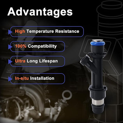 HiSport 12571863 Fuel Injectors Compatible with Chevy Cavalier 2.2 L 2003-2005,Pontiac Sunfire 2.2L 2003-2005 Replace 12571863 4 PCS