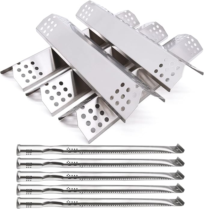 Repair Kit Compatible with Nexgrill 720-0882A 720-0896 720-0925 720-0896B 720-0896C 720-0896E Grills, Grill Flame Tamers Heat Shields & Grill Burner Tubes Replacement (5 Pack)