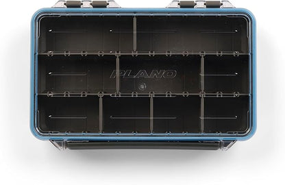Plano StowAway 3600 Waterproof Stow Tackle Box, 4-Pack, IPX7 Waterproof Rating, with Rustricor, Single Latch Design, Transparent DuraView Lid, Storage for Fishing Bait, Lures and Gear
