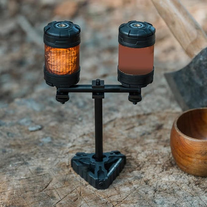 RiToEasysports Camping Lamp Stand, Aluminum Alloy Light Holder with Triangular Base for Hiking Backpacking Picnic Fishing Garden BBQ
