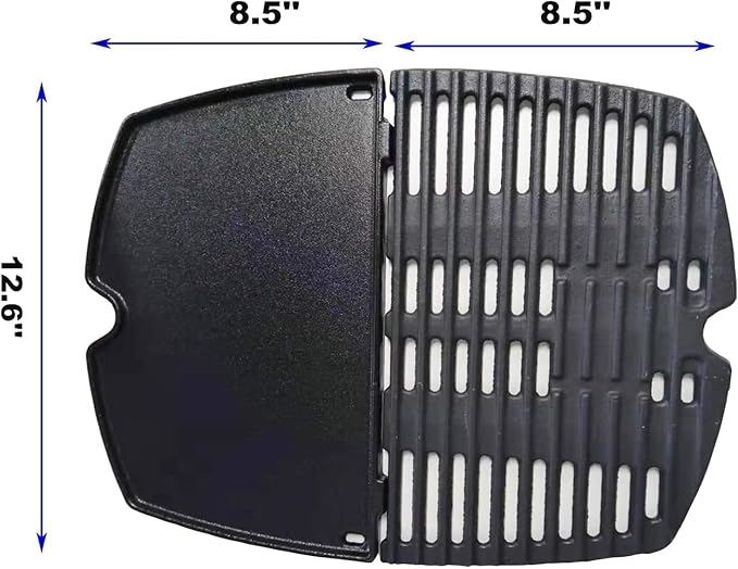 7644 Cooking Grates for Weber 516002,516001,50060001,51010001,51060001, for Baby Weber q Gas Grill Q100,Q1000,Q120,Q1200,Q1400,Cast Iron Grill Parts,2 Packs