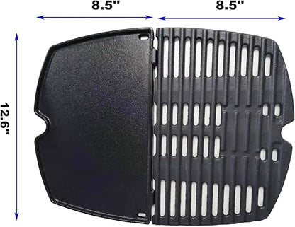 7644 Cooking Grates for Weber 516002,516001,50060001,51010001,51060001, for Baby Weber q Gas Grill Q100,Q1000,Q120,Q1200,Q1400,Cast Iron Grill Parts,2 Packs