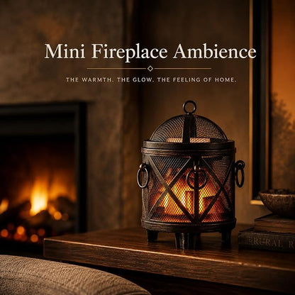 Dicimi Wax Melt Warmer,4-in-1 Electric Wax Melter,Oil Burner,Fireplace Wax Warmers, for Home Office Bedroom Aromatherapy Present and Decorations (Bronze, Fireplace Stove)