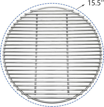 15-1/2" Round Cooking Grids Grates for BGE M, Big Green Egg Medium Charcoal Grill, Brinkmann Cook'N Cajun Electric Gas Vertical Smokers Grill