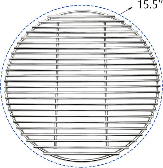 15-1/2" Round Cooking Grids Grates for BGE M, Big Green Egg Medium Charcoal Grill, Brinkmann Cook'N Cajun Electric Gas Vertical Smokers Grill