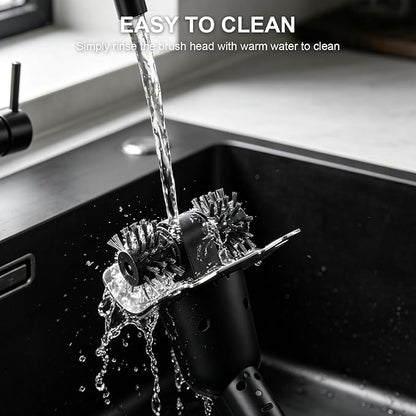 Electric Grill Brush Cleaner, Cordless Power BBQ Grill Brush with LED Light, 2600mAh Rechargeable Battery, High Torque Motor, Replaceable Brush Heads & Grate Lifter, Easy Grill Cleaner