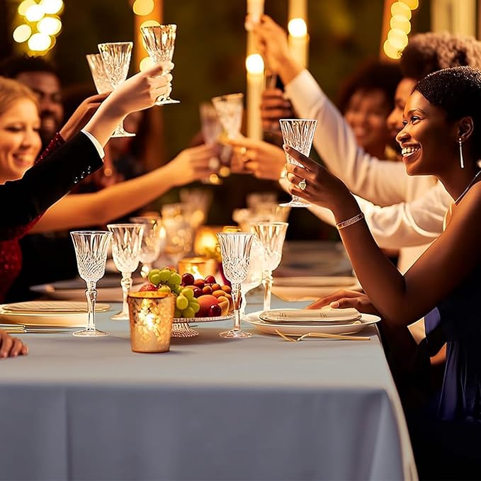54 Inch X 100 Feet Plastic Table Cover Roll Premium Disposable Plastic Tablecloth for All Type/Shape Tables | Picnic, Party, Banquet, Birthdays, Weddings (Silver Grey, 54 Inch X 100 Feet)