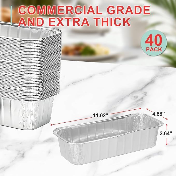 40 Packs 6498 6417 Grease Catcher Pans for Weber Genesis II 400& 600, Aluminum Foil Tray Liners for Weber 28''/36" Gas Griddle, for Weber 400/600 Summit Series Smokefire Ex6 EpX6 Ex4 Gas Grill