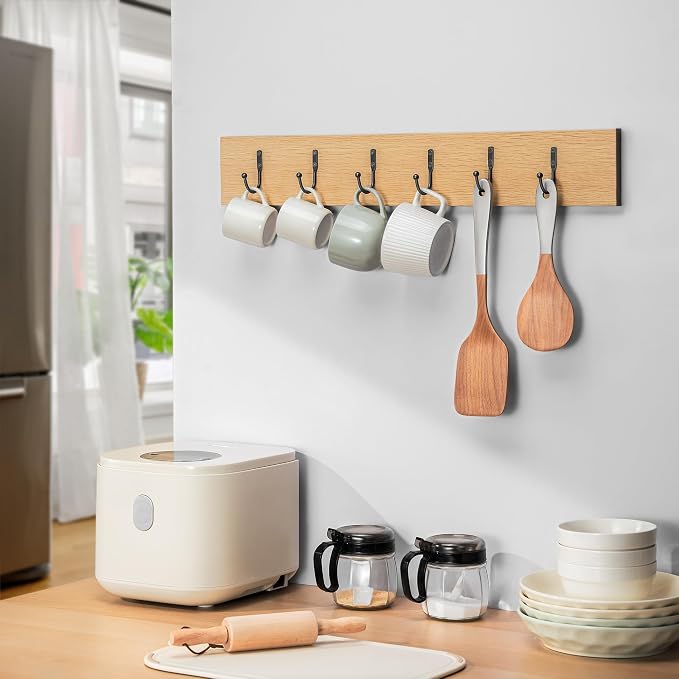 10 Pack Wall Hooks, Metal Hooks Wall Mount, Hold up to 45 Lbs | For Hanging Towel/Coat/Bag/Keys/Cups，Ideal for Bathroom, Outdoor, Closet, Kitchen, Garage