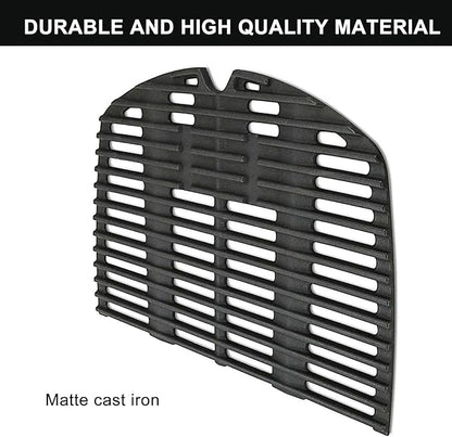 7646 7584 Replacement Cooking Grates for Weber Q300 Q320 Q3000 Q3200 Series Gas Grills, Matte Cast Iron Cooking Grate Replacement Parts for Weber 7646 7584