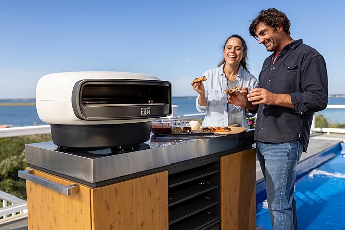Everdure KILN R Series 2-Burner Gas Pizza Oven - 16” Restaurant Quality Pizza in Under 2 Minutes - Backyard, Portable Pizza Oven for Families & Pizza Enthusiasts, Cooks More Than Pizza, Stone