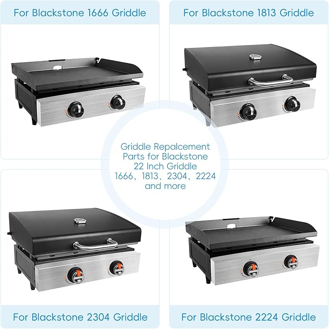 Upgrade 22" Griddle Top for Blackstone 1666, Griddle Replacement Top for Blackstone 22 Inch 1666 1813 2203 2304 Tabletop Replacement