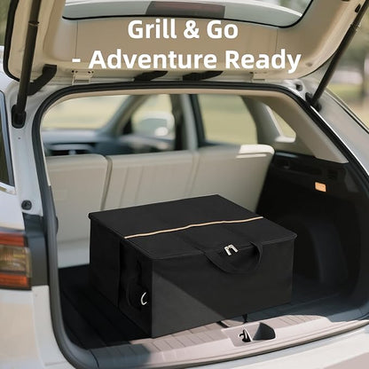 NOELIFE Carry Bag for Blackstone 22 inch Griddle & 17 inch Grill with Hood on Stand, Reinforced Hardware & Rip-Proof Heavy Duty Fabric, Outdoor Tabletop Grill Carrying Case, Black (Bag Only)