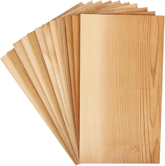 Bigger 13 PK, Cedar Planks for Grilling Salmon,11"x 5" Better Smoking, Add Smoky Flavor to Salmon, Veggies, Restaurant Quantity