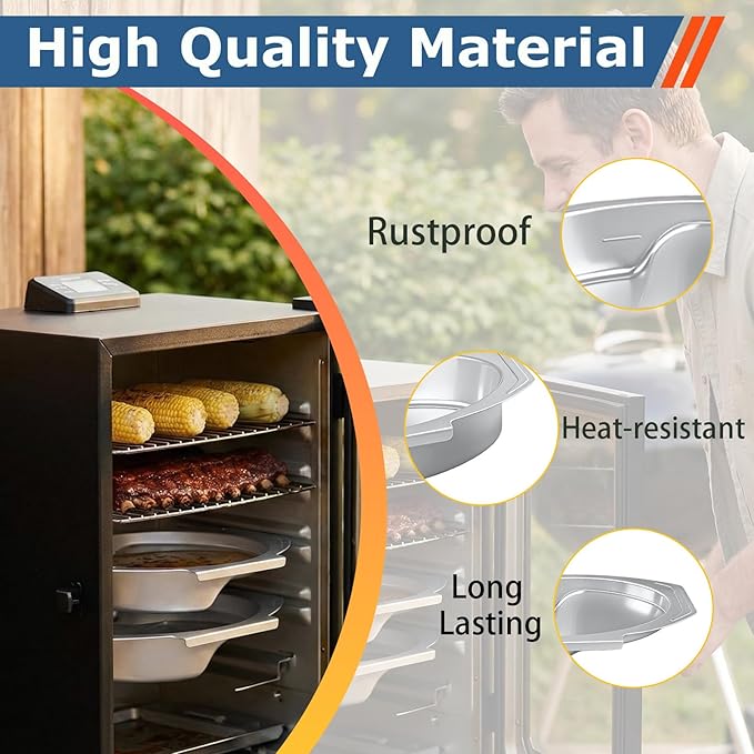 Small Water Bowl Compatible with Masterbuilt 30 Inch Digital Electric Smoker, Replace 9007170040 Water Pan, Fit for Models 20071117, 20071217, 20071218, 20071317, 20071417, 20071517, 20074517 etc.
