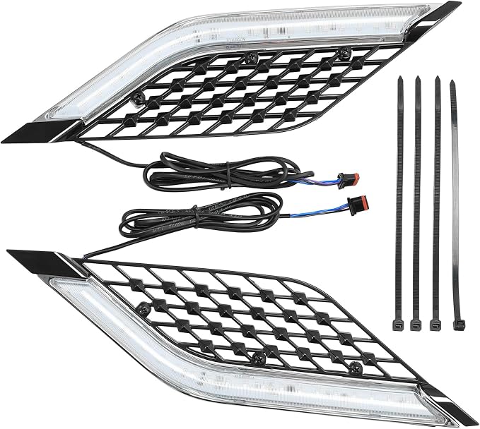 TCT-MOTORPARTS LED Radiator Grill Panels Light Fits for Honda Goldwing 1800 GL1800 Tour 2018-Up