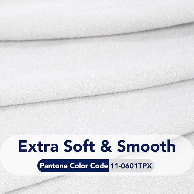 PureFit Stretch Oversized Couch Covers Fleece Sofa Slipcovers White | 1-Piece Sofa Cover Washable Soft Couch Protector, Couch Slipcover with Non Skid Foam and Elastic Bottom for Kids, Dogs