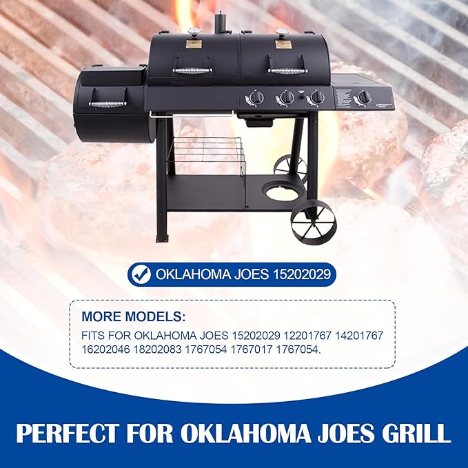 SafBbcue 1767054 15202029 Heat Plates for Oklahoma Joe's 15202029 1767017 16202046 12201767 14201767 Grill Parts, Porcelain-Enameled Heat Tent for Oklahoma Joe 3 Burner Longhorn Combo Grill 18202083