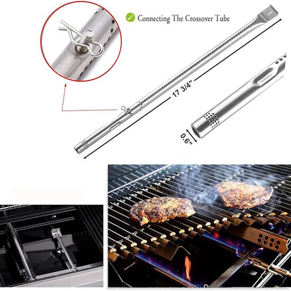 Grill Replacement Parts for Charbroil Performance 5 Burner 463347519 463347518, 475 4 Burner 463347017 463673017 463376018P2 Gas Grills, Heat Plates Burner Grills Adjustable Crossover Tube