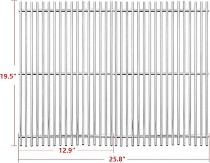 7528 Cooking Grates for Weber Genesis E and S Series 300 E310 E320 S310 S320 Gas Grills, 304 Stainless Steel Grid 2 Pack for Pit Boss PB700 Series Grates 19.5 x 12.9 x 0.6"
