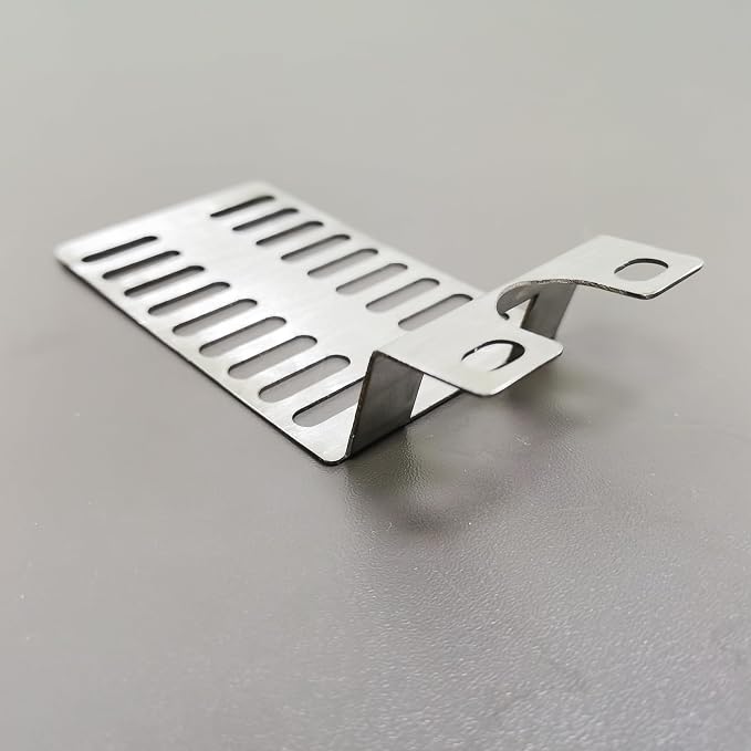 FixtureDisplays® BBQ Grill Stainless Steel Rotisserie Motor Mounting Bracket Set Fits 3" Motors (Bracket Size) May Need Drill Additional Holes on Your Grill 21909-NF
