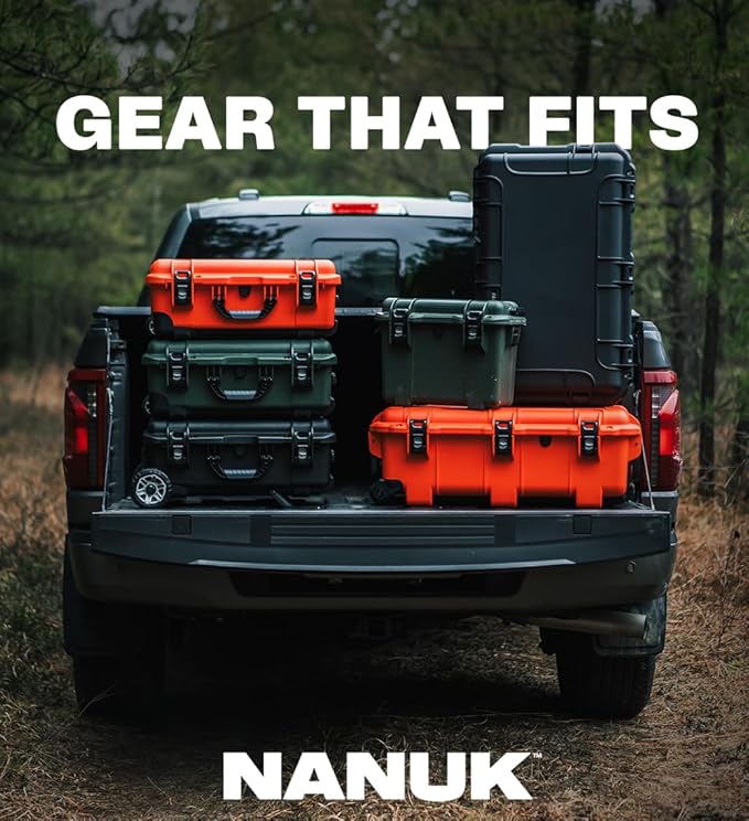 NANUK Trail 35 – 38.8 L (10.2-Gallon) Waterproof Gear Case – Modular Cargo Case for Camping, Fishing, Hunting & Outdoor Storage - Dustproof and Impact Resistant (22.0” x 15.9” x 11.6”) – Black