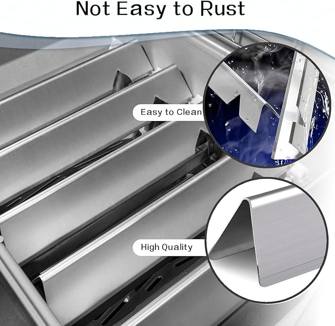 Hongso Grill Replacement Parts for Weber Genesis II 300 / LX 300 Series ii E310 S310 E315 S315 E335 S335 E330, Grill Grates 66802 66095, Flavorizer Bars 90235 66795 66032, Heat Deflectors 66040 66685