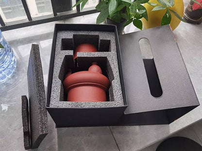 Chaozhou Imperial Kiln rare red clay charcoal stove Tea set Kung Fu Tea stove Outdoor Heating stove Barbecue oven Clay stove (old rock clay charcoal stove)