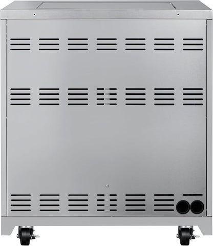KoolMore 32 in. Outdoor Kitchen Liquid Propane Side Burner with Bottom Cabinet in Stainless-Steel (KM-OKS-SBC)