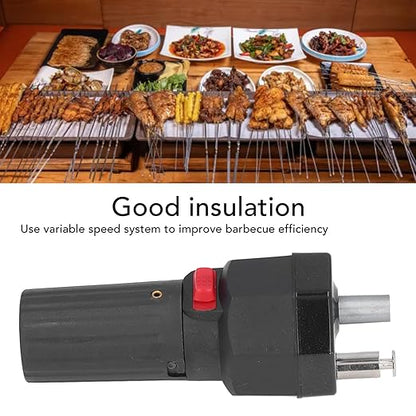 Rotisserie Motor, 6.3x2.4x2.4in 1.5V Portable Safety Insulation Low Noise Universal Grill Rotisserie Kit, Durable Cordless Rotisserie Motor for Pig Rotisserie Lamb Outdoor Party Campfire Barbecue