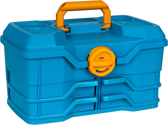 Flambeau Outdoors 440NGA NextGen 4/0 Medium Fishing Tackle Box, 4 Pivot Trays, 23 Compartments, Advanced Tackle Storage Organizer, Blue