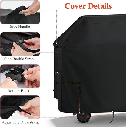 TheElves Grill Cover for Traeger Silverton 810 TFS81BLF, 57" Outdoor Grill Covers Waterproof Heavy Duty for Outdoor Pellet Grill and Smoker - 57" W x 27" D x 50" H